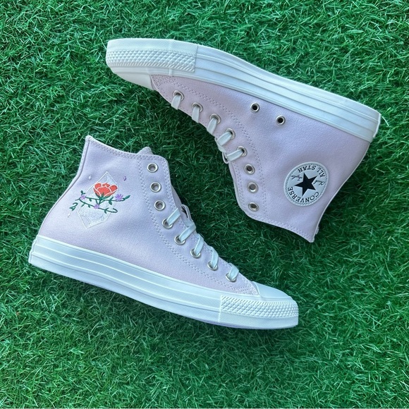 🎁Converse Chuck Taylor All Star Ctas Hi Barely Rose Crystal Magic - Picture 10 of 10